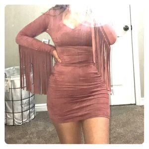 Mauve cute short dress